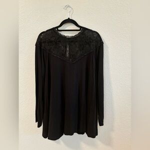 Torrid Long Sleeve Black Top Size 2 Plus Size Women’s Clothing